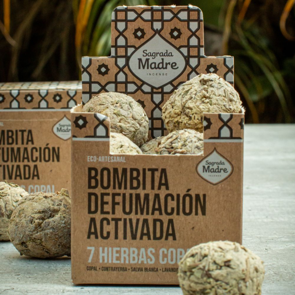 Pack 8 Bombitas Incienso Defumación Activada Eco - Artesanal Sagrada Madre