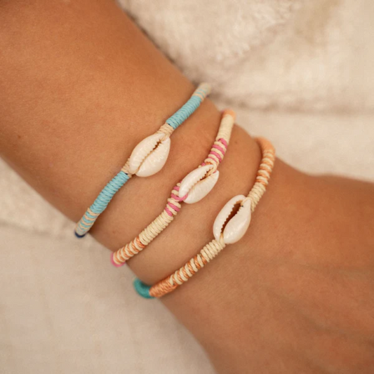 Pulsera Tejida Concha Cauri - Surf